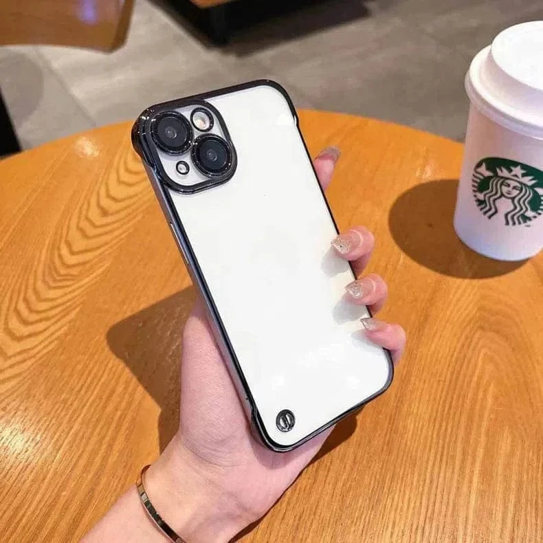 Rimless Slim Frameless Clear Hard Case for iPhone 14 Pro Max iPhone 14 Pro Max / Deep Purple - Ktusu