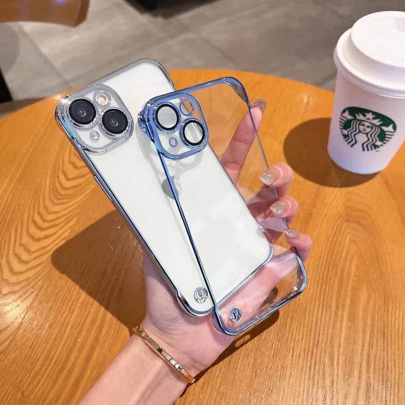 Rimless Slim Frameless Clear Hard Case for iPhone 14 Pro Max iPhone 14 Pro Max / Deep Purple - Ktusu