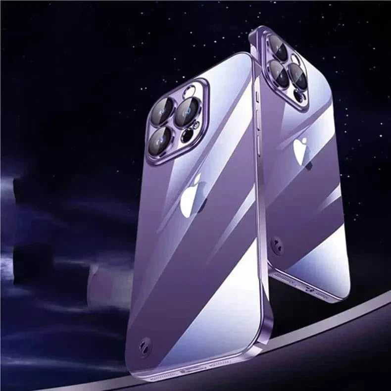 Rimless Slim Frameless Clear Hard Case for iPhone 14 Pro Max iPhone 14 Pro Max / Deep Purple - Ktusu