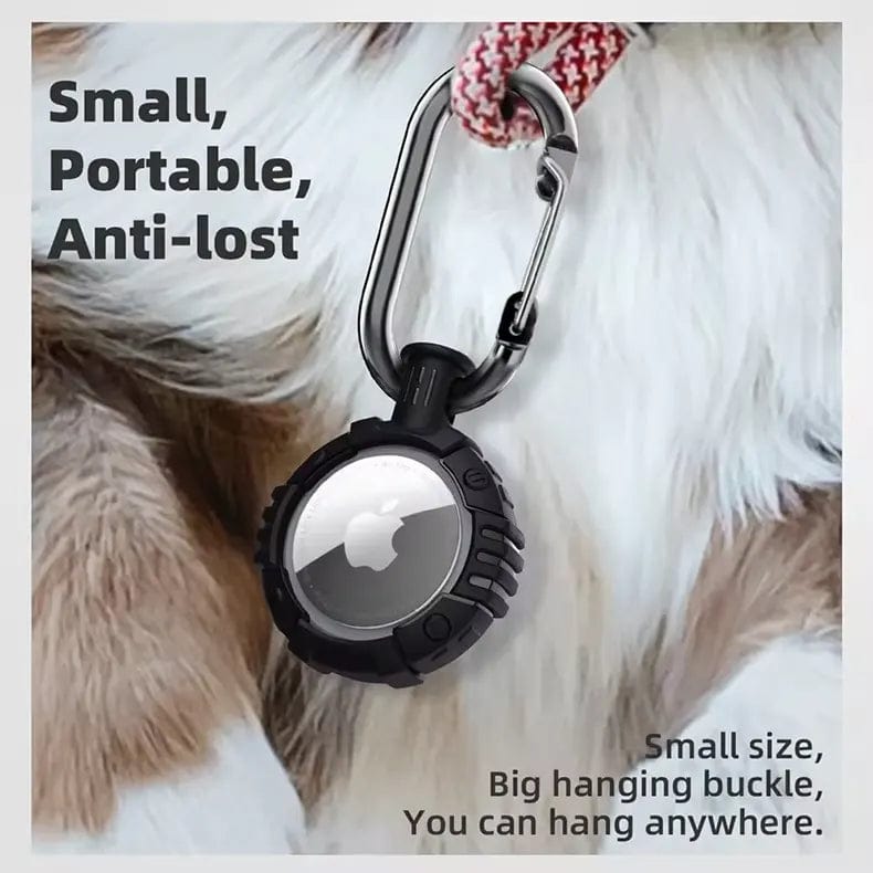 Rugged Soft TPU Keychain Cover for Apple AirTag AirTag / Black - Ktusu