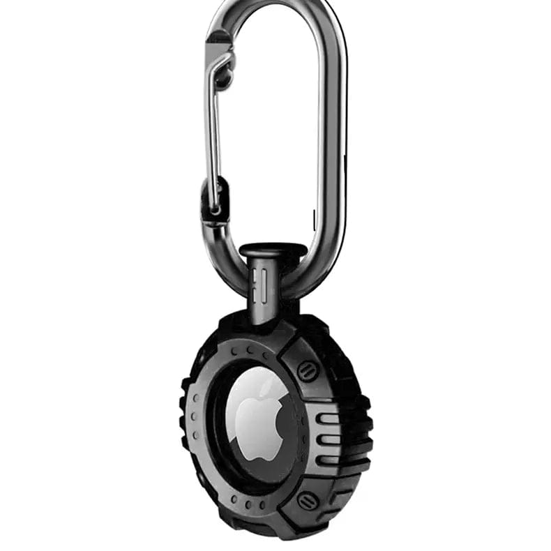 Rugged Soft TPU Keychain Cover for Apple AirTag AirTag / Black - Ktusu