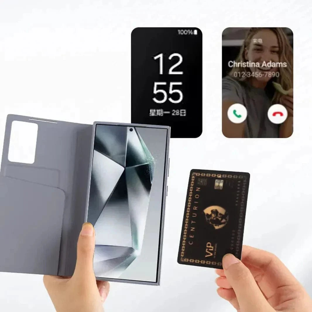S-View Wallet with Small Screen View Flip Case for Samsung S24 Ultra - Ktusu