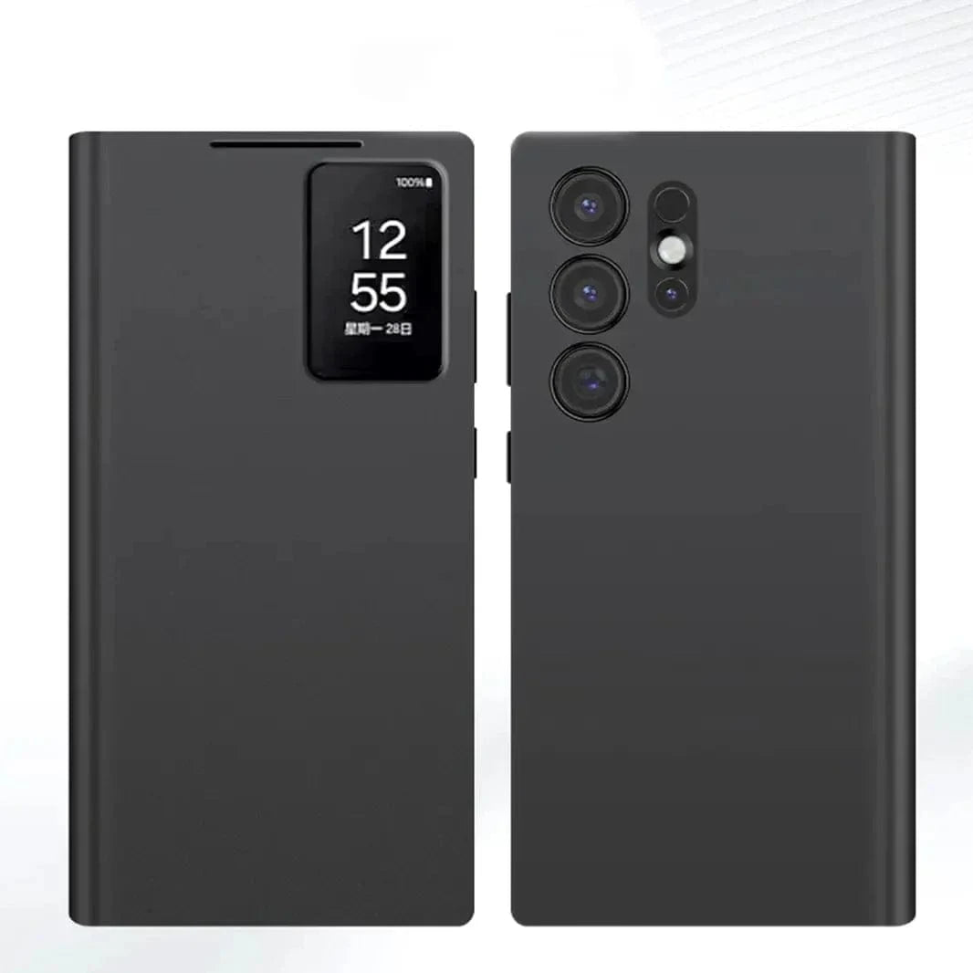 S-View Wallet with Small Screen View Flip Case for Samsung S24 Ultra Samsung S24 Ultra / black - Ktusu