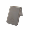 Santa Barbara Leather Magnetic MagSafe Card Wallet for iPhone Grey - Ktusu