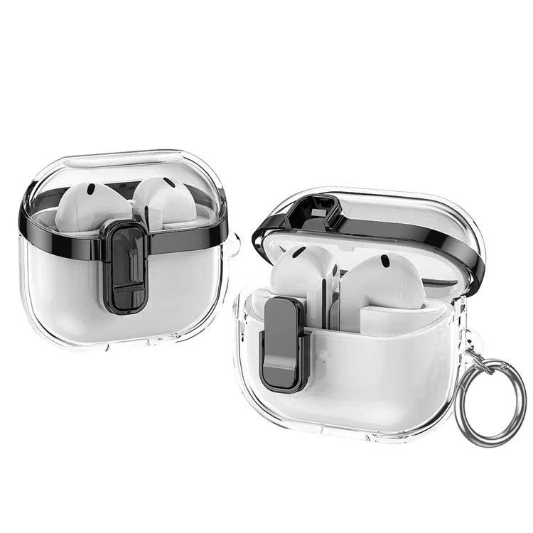 Secure Lock Plating Soft TPU Cover for Samsung Buds3 Black - Ktusu