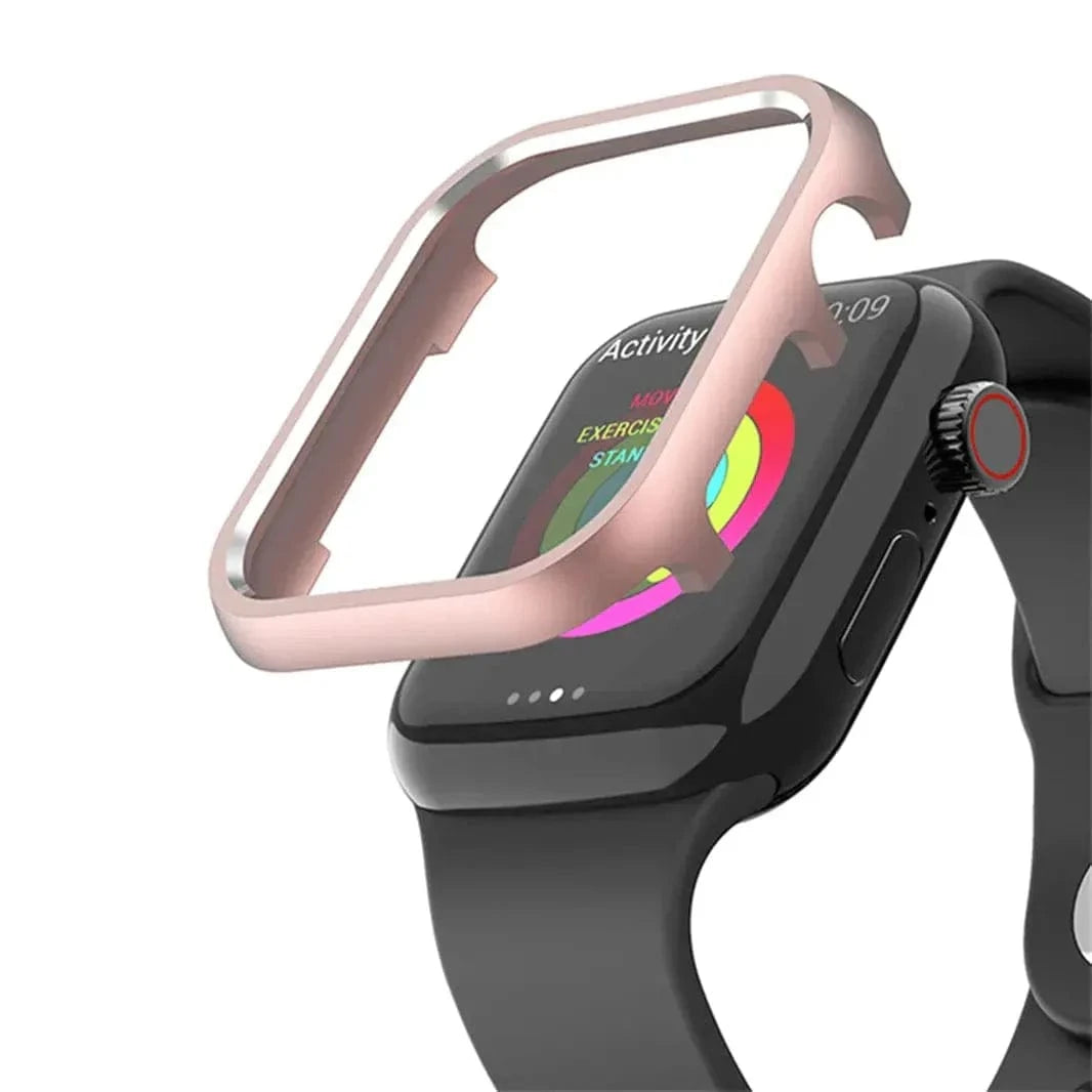 Shiny Metal Aluminium Alloy Bumper for Apple Watch 41mm 41mm / Rose gold - Ktusu