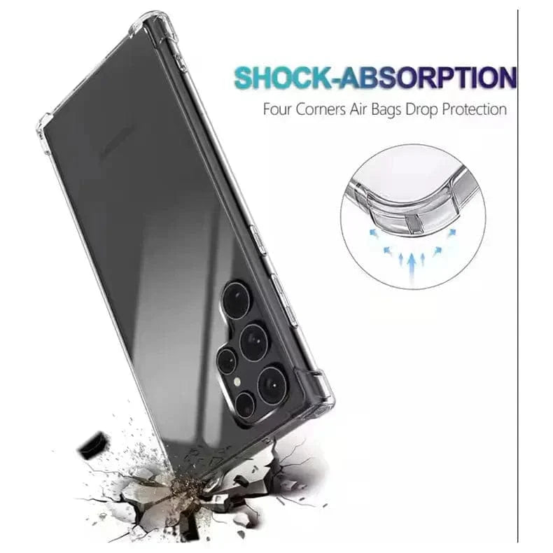 Shockproof Transparent Hard Back Soft Edge Case for Samsung S24 Ultra Samsung S24 Ultra - Ktusu