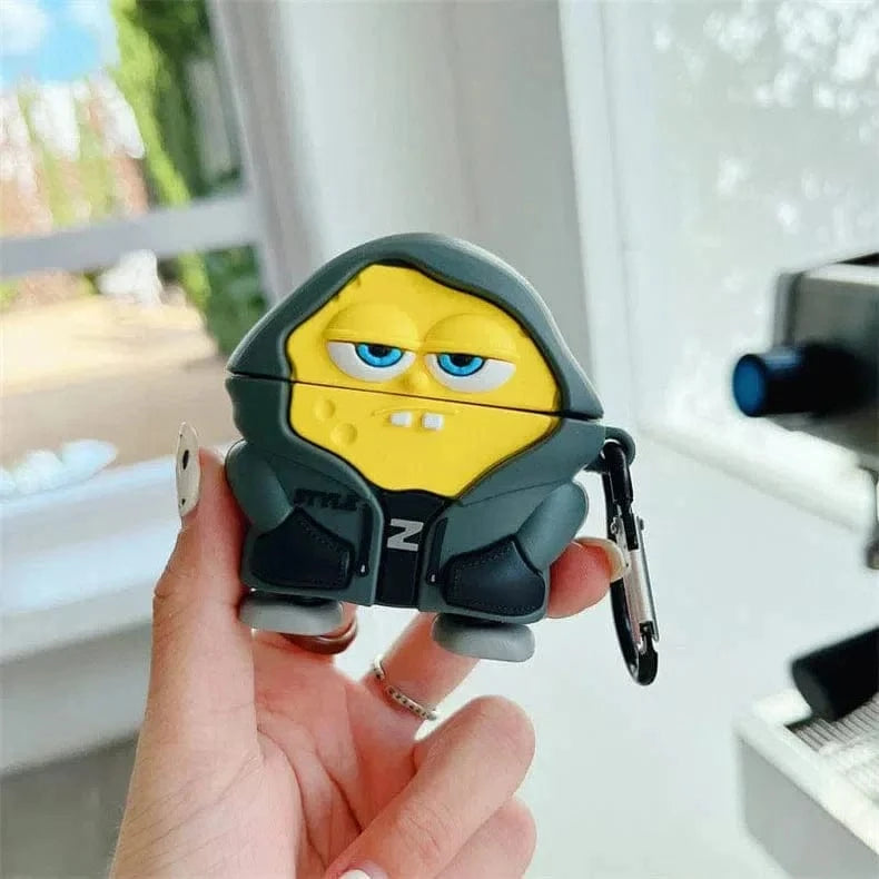 Silicone 3D Cartoon Cover for Airpods Pro 2 Airpods Pro 2 / Sponge-Bob - Ktusu