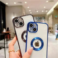 Silicone Soft Transparent Lens Protection Chrome Case for iPhone 14 Pro Max - Ktusu