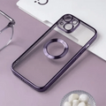 Silicone Soft Transparent Lens Protection Chrome Case for iPhone 14 Pro Max iPhone 14 Pro Max / Deep Purple - Ktusu