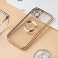 Silicone Soft Transparent Lens Protection Chrome Case for iPhone 14 Pro Max iPhone 14 Pro Max / Gold - Ktusu