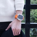 Silicone Watch Band with Protective Rugged Hard Cover for Apple Watch Ultra 49mm - Ktusu