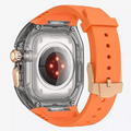 Silicone Watch Band with Protective Rugged Hard Cover for Apple Watch Ultra 49mm - Ktusu