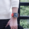 Silicone Watch Band with Protective Rugged Hard Cover for Apple Watch Ultra 49mm - Ktusu