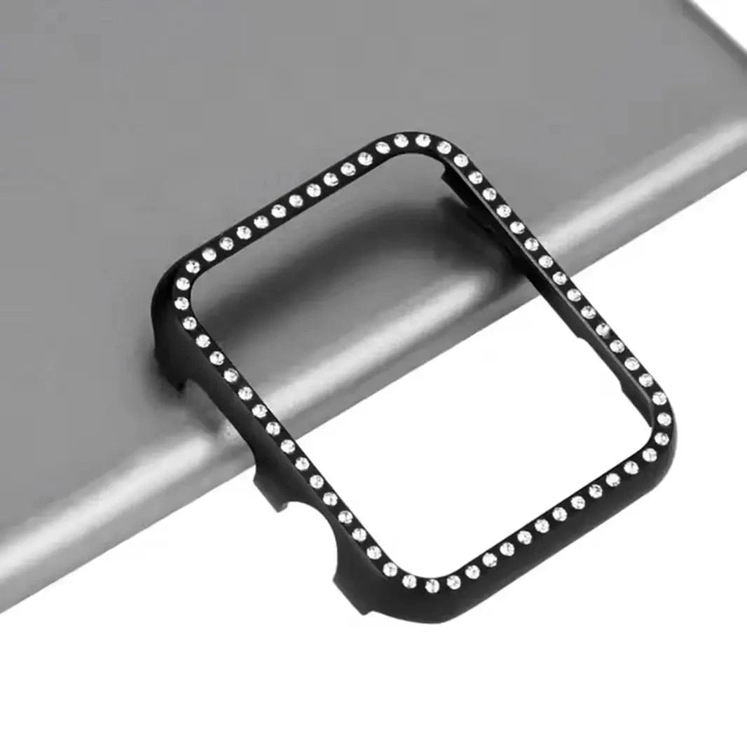 Single Rhinestone Metal Bumper for Apple Watch 40mm 40mm / Black - Ktusu