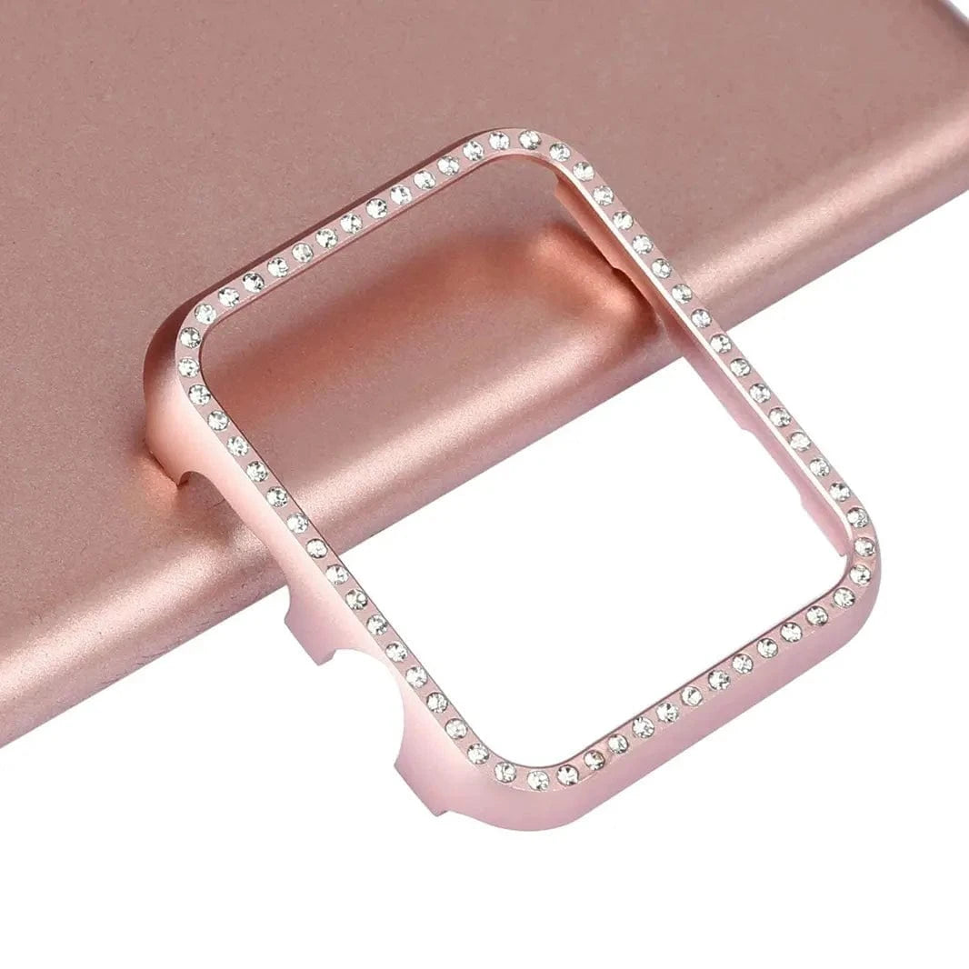 Single Rhinestone Metal Bumper for Apple Watch 40mm 40mm / Rose gold - Ktusu