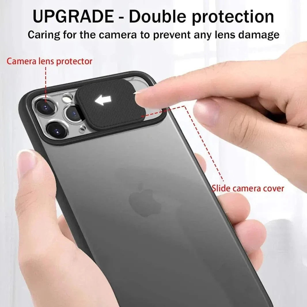 Sliding Shutter Camera Protection Matte Case for iPhone 11 - Ktusu