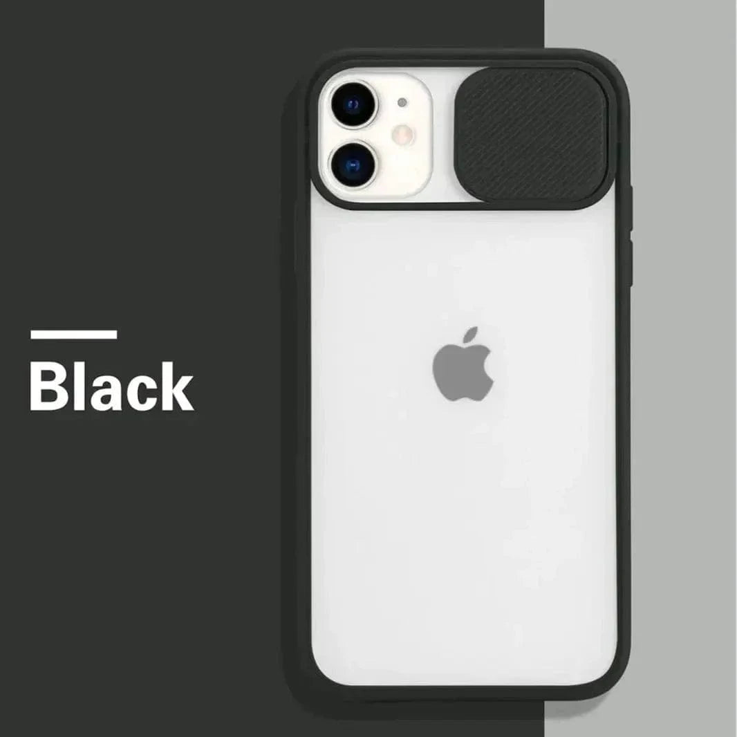 Sliding Shutter Camera Protection Matte Case for iPhone 11 iPhone 11 / black - Ktusu