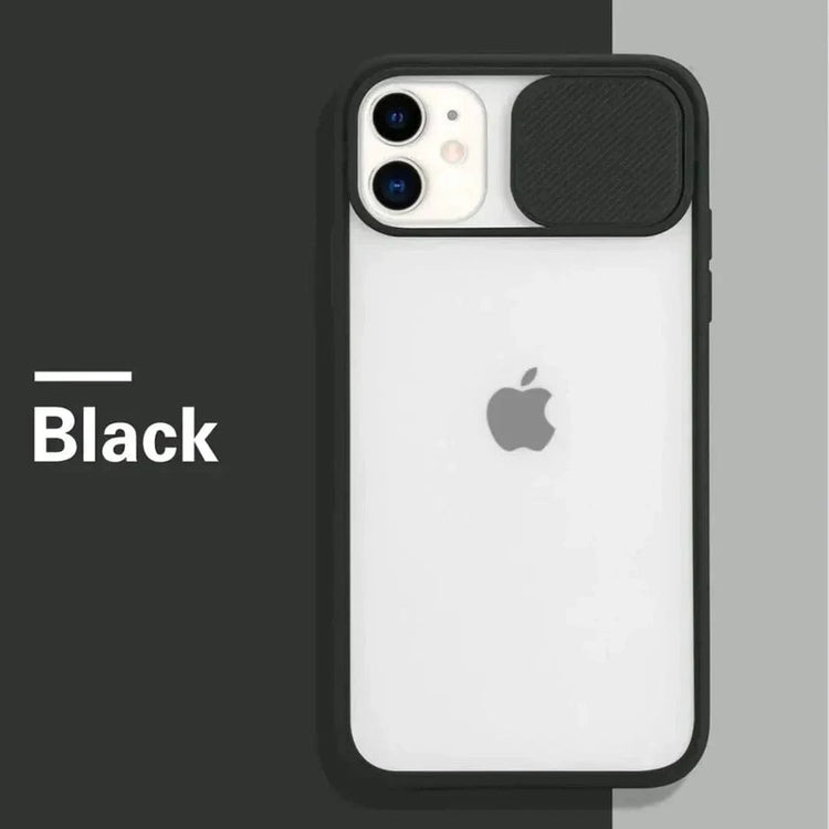 Sliding Shutter Camera Protection Matte Case for iPhone 11 iPhone 11 / black - Ktusu
