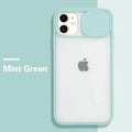 Sliding Shutter Camera Protection Matte Case for iPhone 11 iPhone 11 / mint green - Ktusu