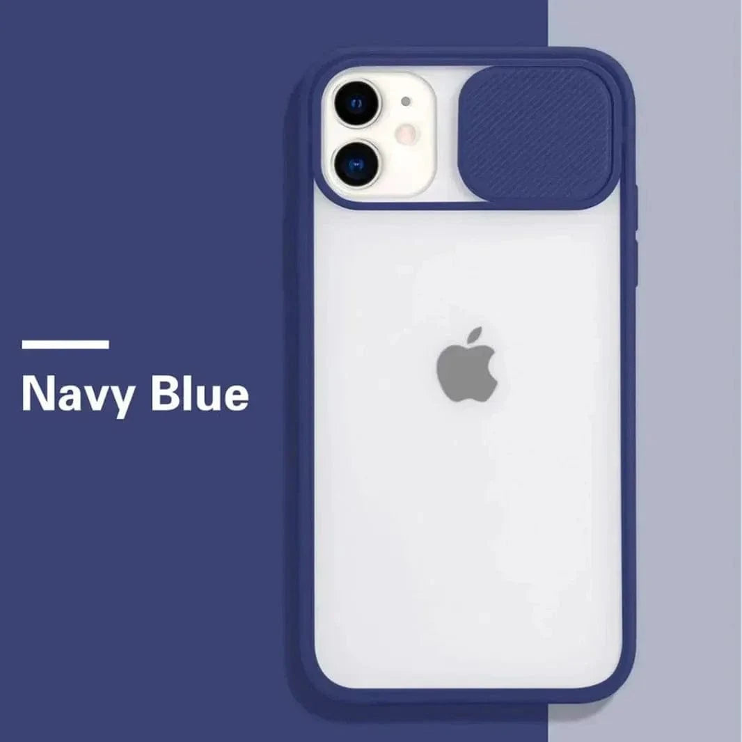 Sliding Shutter Camera Protection Matte Case for iPhone 11 iPhone 11 / navy blue - Ktusu