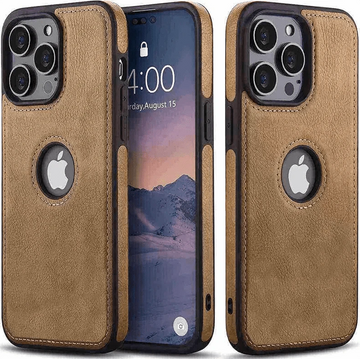 Slim PU Lychee Leather Texture Hard Case for iPhone 13 - Ktusu