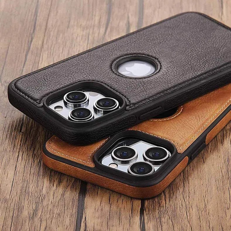 Slim PU Lychee Leather Texture Hard Case for iPhone 14 Pro - Ktusu