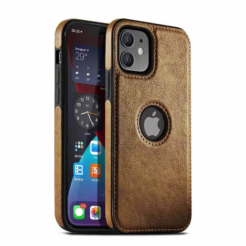 Slim PU Lychee Leather Texture Hard Case for iPhone 14 Pro - Ktusu