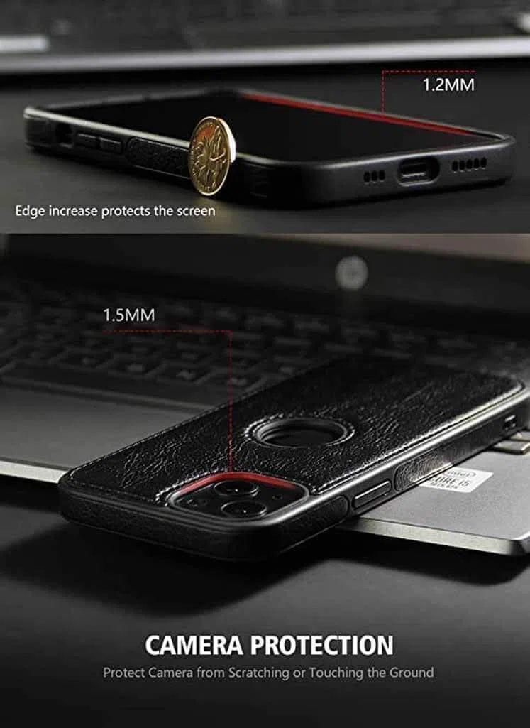 Slim PU Lychee Leather Texture Hard Case for iPhone 14 Pro - Ktusu