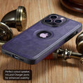 Slim PU Lychee Leather Texture Hard Case for iPhone 14 Pro - Ktusu