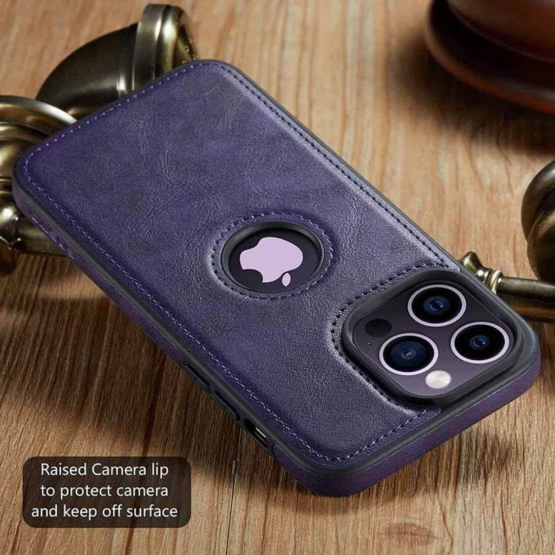 Slim PU Lychee Leather Texture Hard Case for iPhone 14 Pro - Ktusu