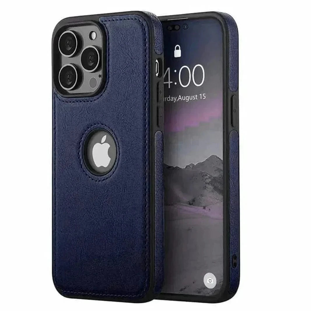 Slim PU Lychee Leather Texture Hard Case for iPhone 14 Pro Max iPhone 14 Pro Max / Black - Ktusu