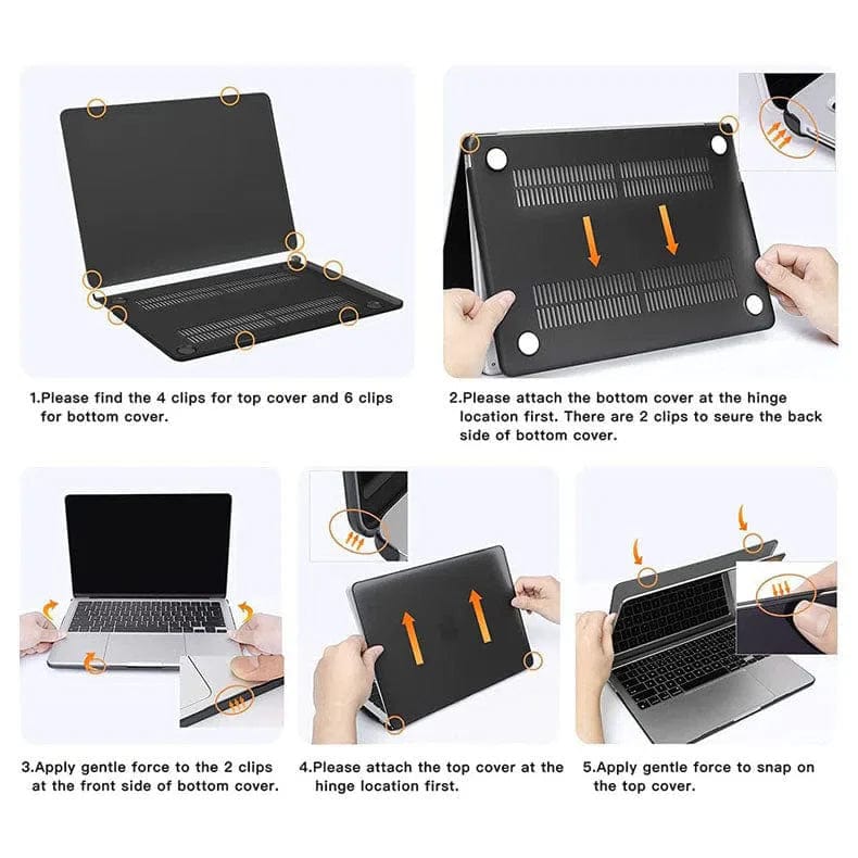Slim thin Protective Shell Cover for MacBook Pro 15 touchbar (Late 2016-2019) (15.4-inch) Pro 15 touchbar (Late 2016-2019) (15.4-inch) / Clear - Ktusu