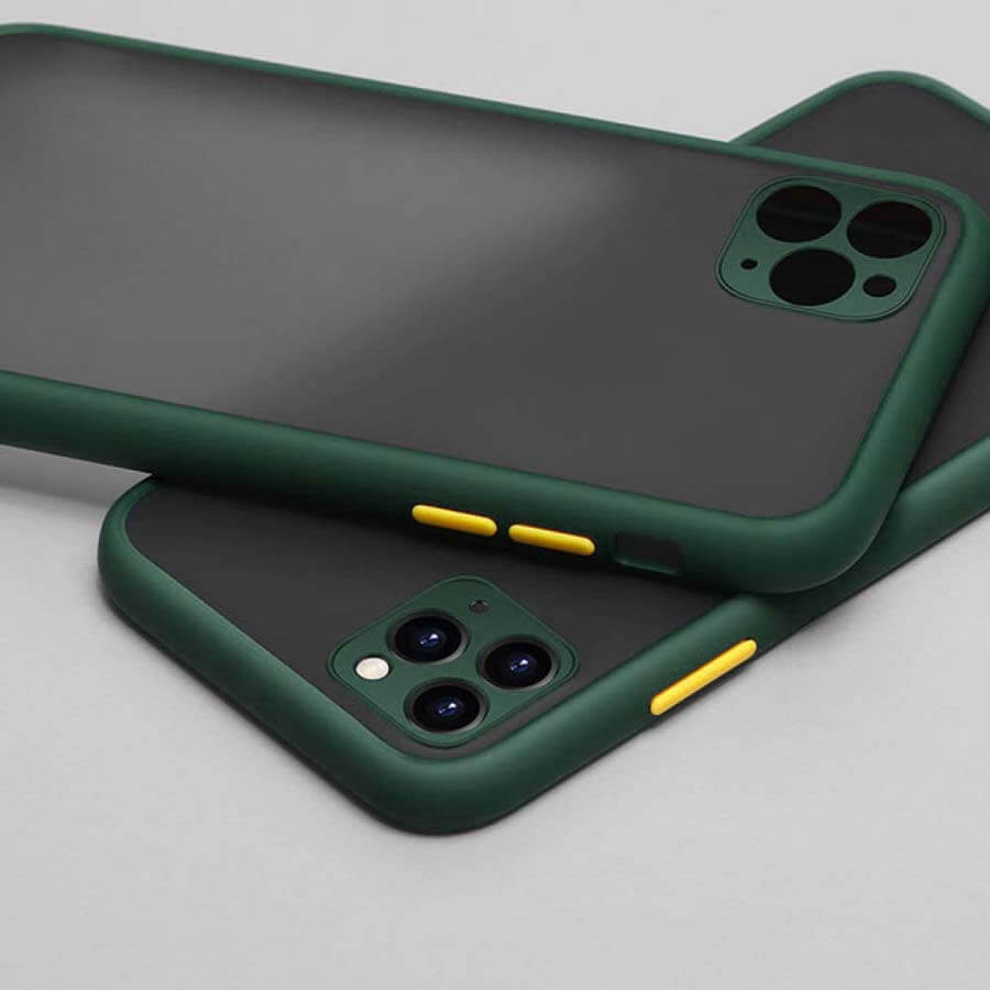 Smoke Shockproof Smooth Rubberized Matte Case for iPhone 11 iPhone 11 / green - Ktusu