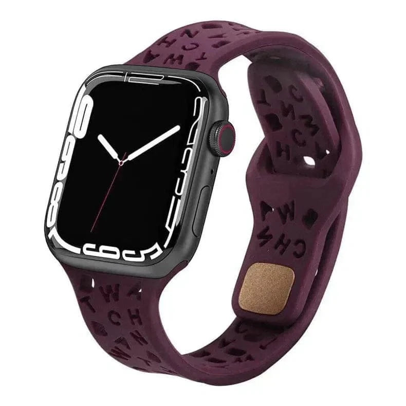 Soft Silicone Alphabetic Band for Apple Watch 38 | 40 | 41 | 42mm S10 - Ktusu
