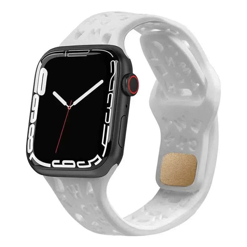Soft Silicone Alphabetic Band for Apple Watch 38 | 40 | 41 | 42mm S10 - Ktusu