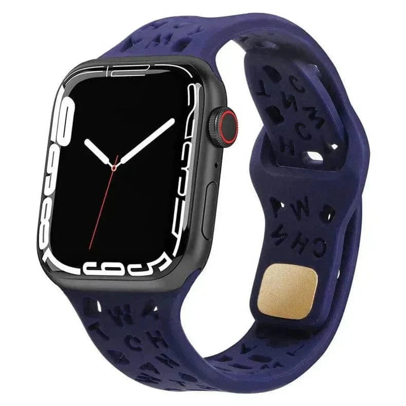 Soft Silicone Alphabetic Band for Apple Watch 38 | 40 | 41 | 42mm S10 - Ktusu