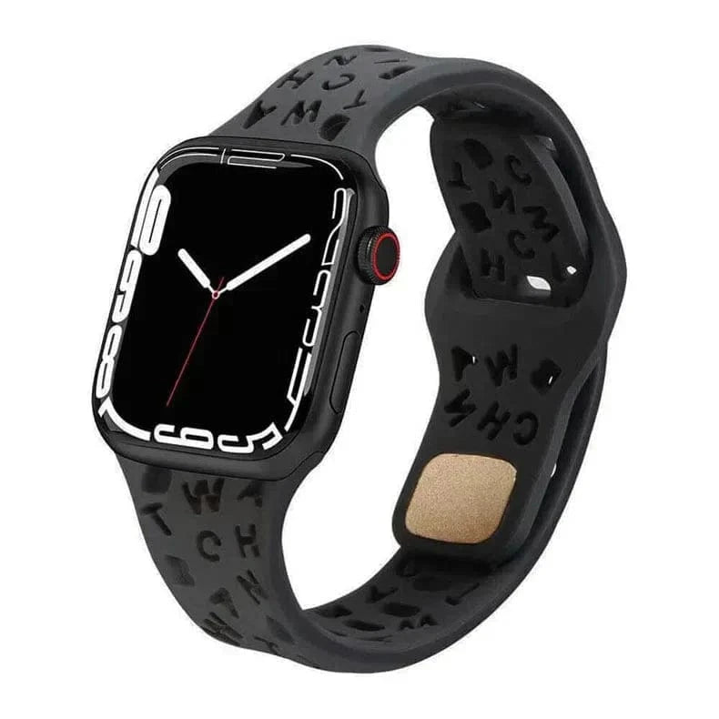 Soft Silicone Alphabetic Band for Apple Watch 38 | 40 | 41 | 42mm S10 - Ktusu