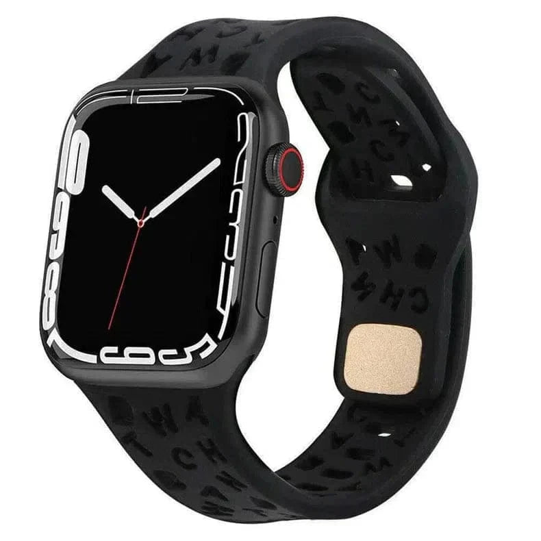 Soft Silicone Alphabetic Band for Apple Watch 38 | 40 | 41 | 42mm S10 - Ktusu