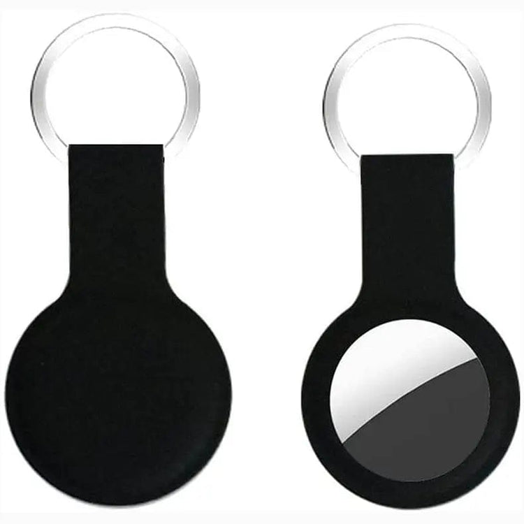 Soft Silicone Keychain Cover for Apple AirTag AirTag / Black - Ktusu