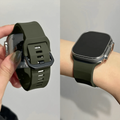 Soft Silicone Ripple Band for Apple Watch 42 | 44 | 45 | Ultra 49 | 46mm S10 42 | 44 | 45 | Ultra 49 | 46mm S10 / Army Green - Ktusu