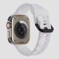 Soft Silicone Ripple Band for Apple Watch 42 | 44 | 45 | Ultra 49 | 46mm S10 42 | 44 | 45 | Ultra 49 | 46mm S10 / White - Ktusu