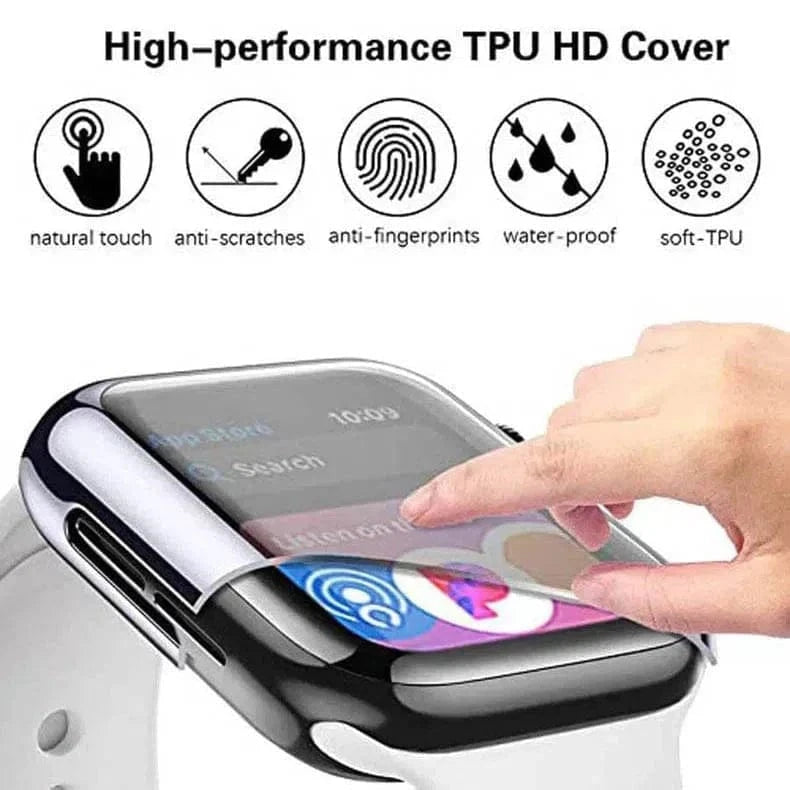 Soft Slim Shiny Full Body Screen Protector Cover for Apple Watch 44mm - Ktusu