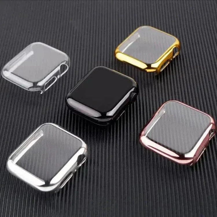 Soft Slim Shiny Full Body Screen Protector Cover for Apple Watch 44mm 44mm / Gold - Ktusu