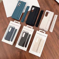Soft Touch Coating Standing Case With Pen Case for Samsung Z Fold5 - Ktusu