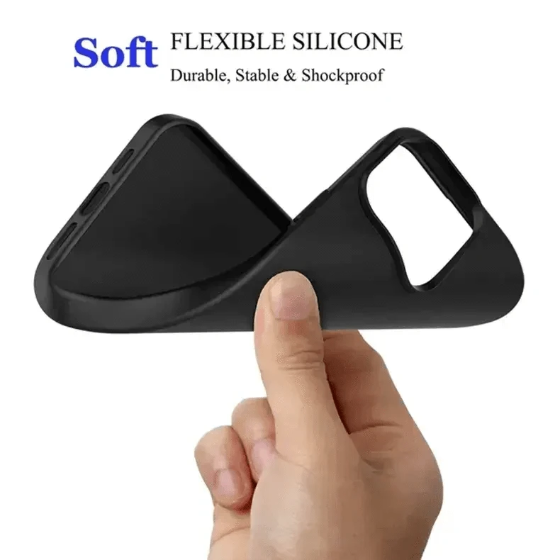 Soft TPU Flexible Case for iPhone 15 iPhone 15 / Black - Ktusu
