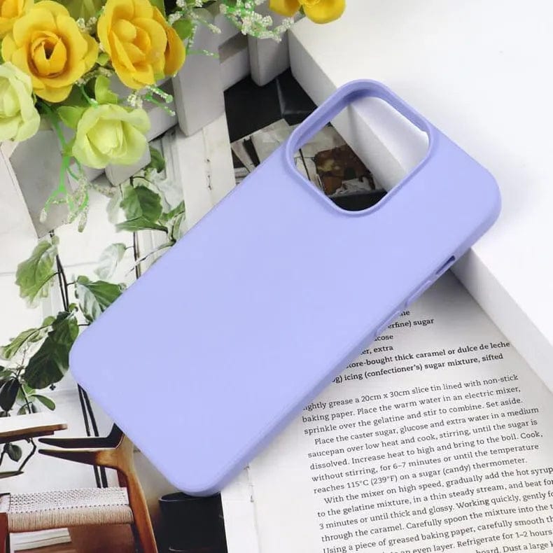 Soft TPU Inner Cloth Case for iPhone 13 Pro Max iPhone 13 Pro Max / Lavender Blue - Ktusu