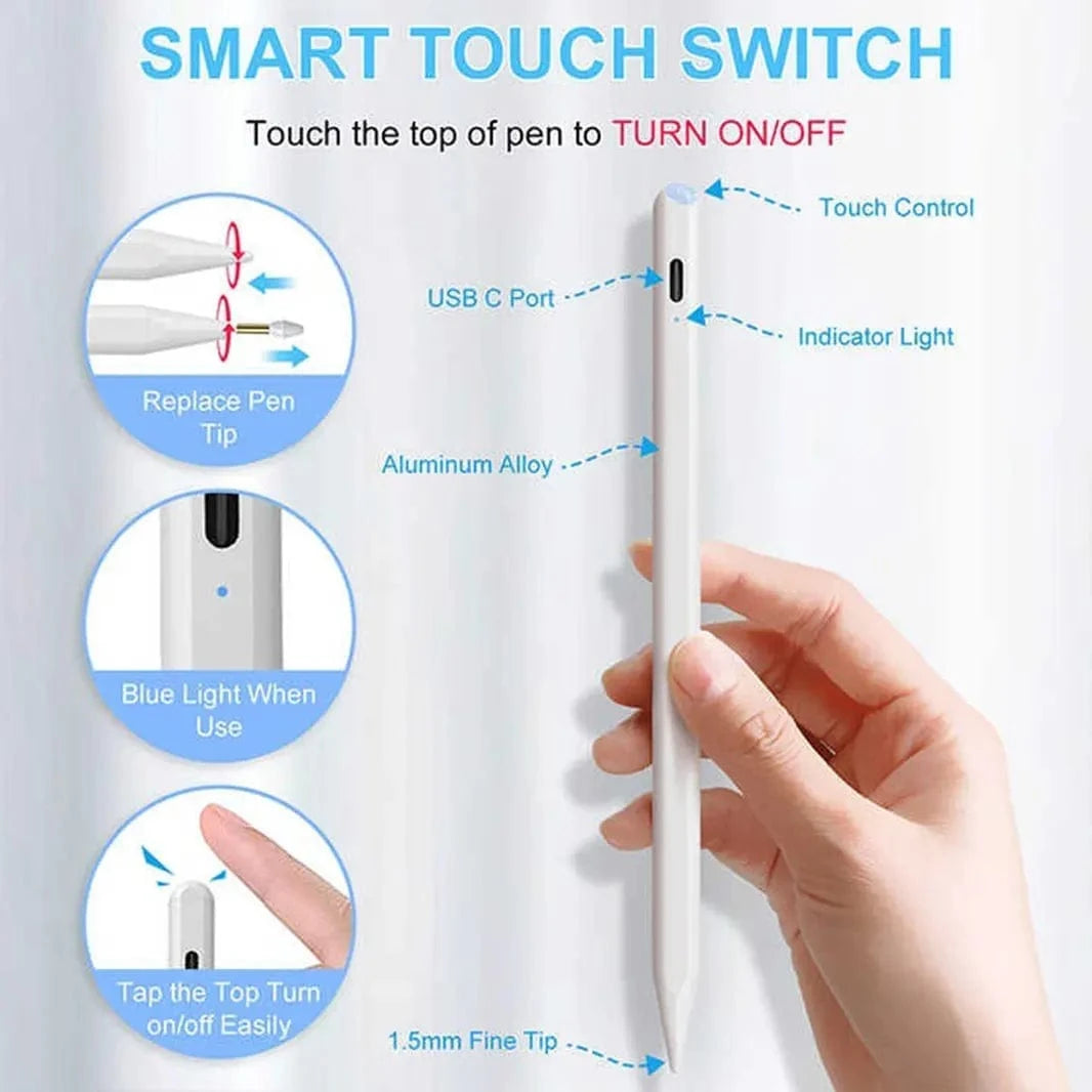 Special Capacitive Active Stylus Apple iPad Pencil JD18 White - Ktusu