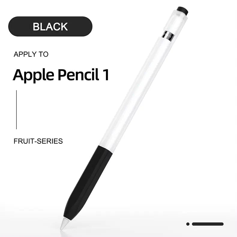 Split Color Soft Silicone Sleeve for Apple Pencil Pencil (USB C) / Black - Ktusu