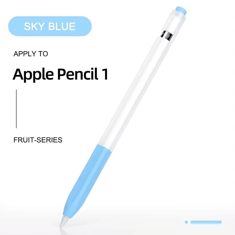 Split Color Soft Silicone Sleeve for Apple Pencil Pencil (USB C) / Sky Blue - Ktusu